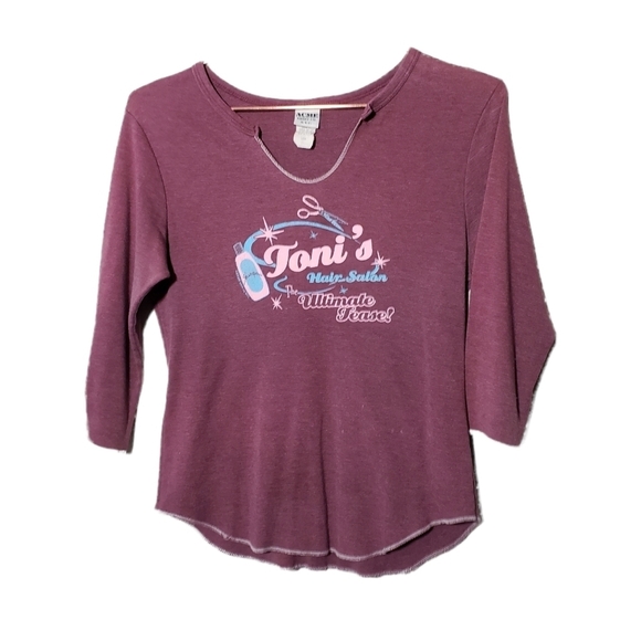 ACME NYC x VINTAGE Tony's hair Salon Ultimate Tease thin graphic tee size L - Picture 11 of 11